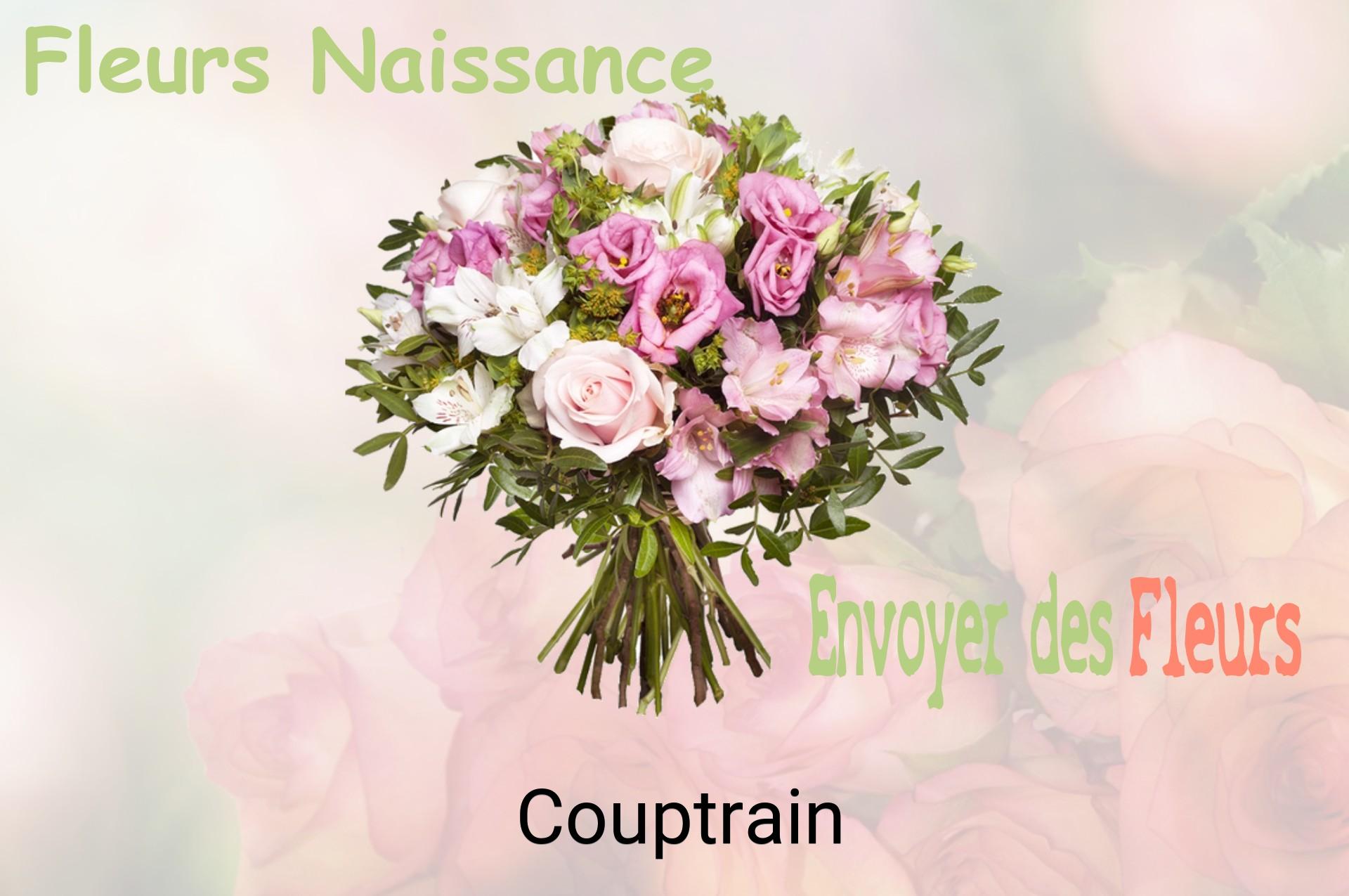 Bouquet de fleurs de naissance livré à Couptrain